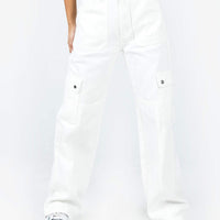 Vincent Cargo Jean White