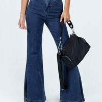 Nairana Split Hem Jeans Dark Wash Denim