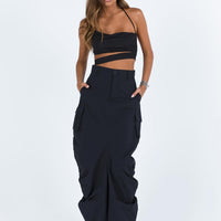 Baird Cargo Maxi Skirt Black