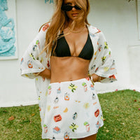 Caraliia Mini Skirt White / Multi