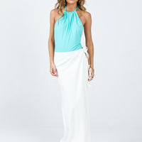 Anisha Tie Maxi Skirt White