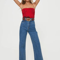 Zephee High Rise Wide Leg Jeans Light Wash Petite