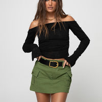 Yesenia Cargo Skort Olive