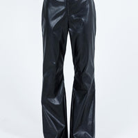 Valla Faux Leather Flare Pants Black
