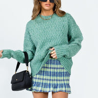 Motel Tylee Skirt Colourpop Check Blue