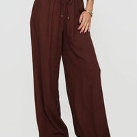 Ogilvie Linen Blend Pants Chocolate