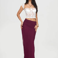 Devon Maxi Skirt Burgundy