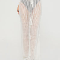 Auralia Knit Maxi Skirt White