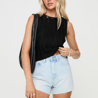 Get It Right Mid Rise Denim Shorts Light Wash