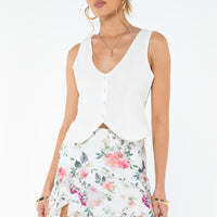 Fallen Roses Mini Skirt Multi