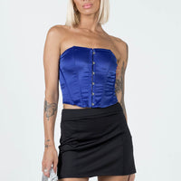 Ilina Mid Rise Mini Skirt Black