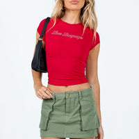 Leni Cargo Mini Skirt Khaki