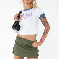 Iconic Cargo Mini Skirt Khaki Tall