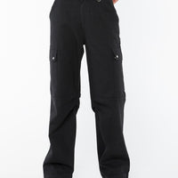 Fallout Mid Rise Cargo Pants Black Tall