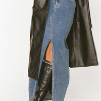 Batkins Maxi Skirt Dark Wash Denim