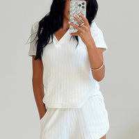 Stephany Knit Set White