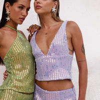 Headliner Shimmer Top Purple