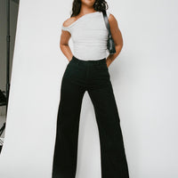 Goldie High Wide Jean True Black