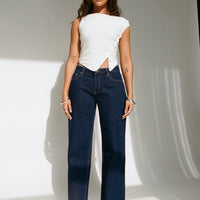 Darla Low Rise Straight Jean Dark Wash Petite