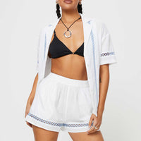 Sun Time Shorts White / Blue
