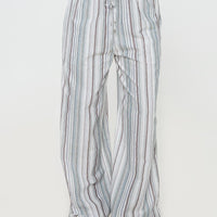Flutters Pants White / Blue Stripe