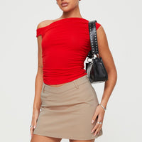 Grimaldi Mini Skirt Beige