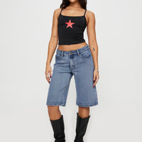 Kurt Denim Culottes Acid Wash