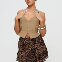 Luned Mini Skirt Leopard Petite