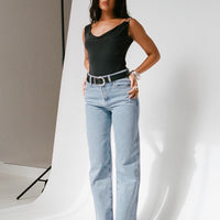 Karlina High Rise Straight Leg Jean Light Wash
