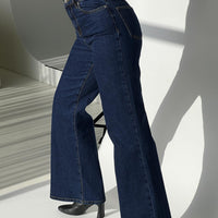 Thearlie High Rise Flared Jeans Dark Wash