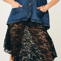 Vana Midi Skirt Jet Black