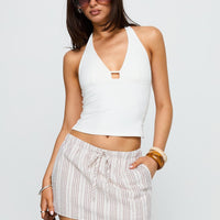 Hide And Seek Mini Skirt Beige Multi