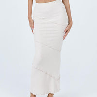 Oscar Maxi Skirt Beige
