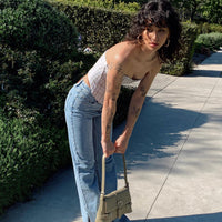 Camilu Split Hem Jeans Denim