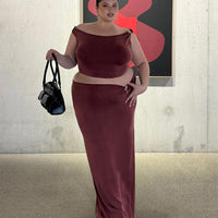 Whiley Maxi Skirt Mauve Curve