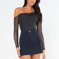 Myrtle Cargo Mini Skirt Navy