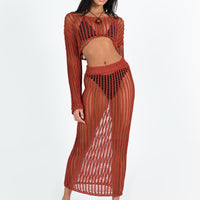 Florence Maxi Skirt Sienna Red