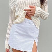 The Lola Mini Skirt White