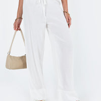 Euro Dreaming Palazzo Pants White