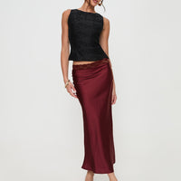 The Charmaine Maxi Skirt Burgundy