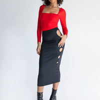 Alice Keyhole Maxi Skirt Black