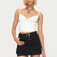 Lydie Cargo Mini Skirt Black