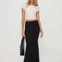 Topping Maxi Skirt Black Petite