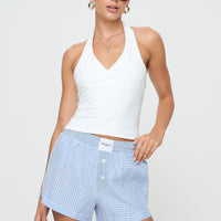 Back To It Boxer Shorts Blue Gingham