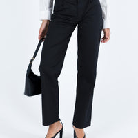 Titius Pants Solid Black