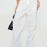 Blessings Tie Front Cotton Pant White