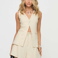 This Summer Linen Blend Shorts Sand