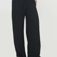 Felipe Linen Blend Pants Black