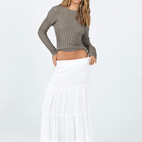 Miriah Maxi Skirt White Low Impact