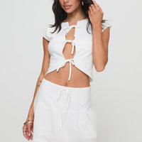 Levana Mini Skirt White